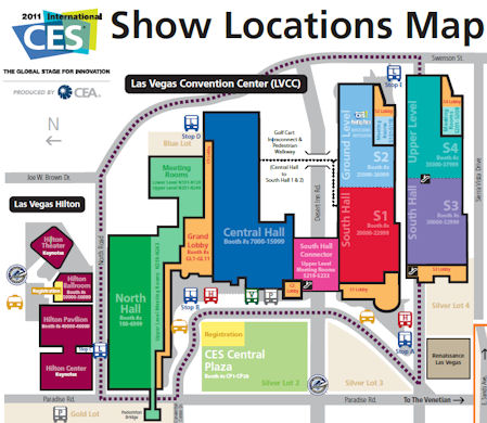 las vegas strip map 2011 pdf. CES 2011: Show Locations Map